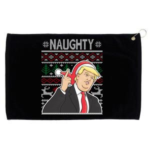 Donald Trump Naughty Ugly Christmas Grommeted Golf Towel