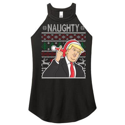 Donald Trump Naughty Ugly Christmas Women's Perfect Tri Rocker Tank