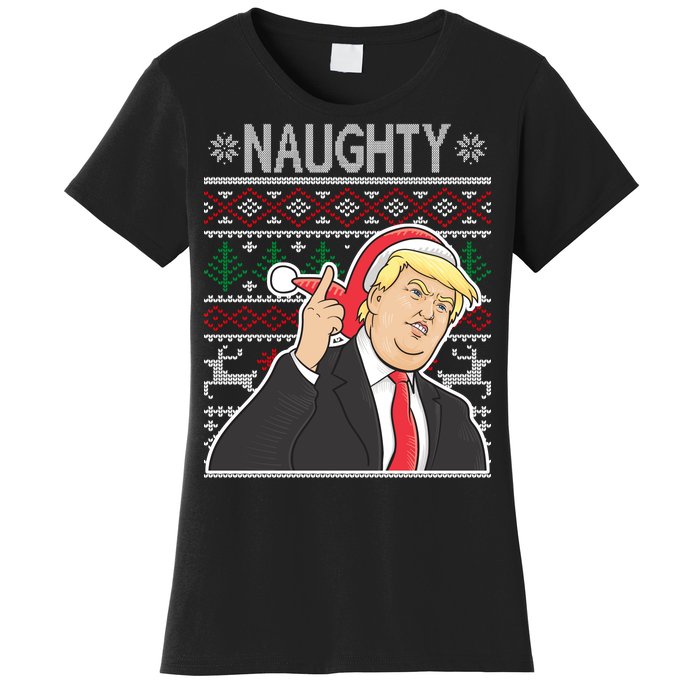 Donald Trump Naughty Ugly Christmas Women's T-Shirt