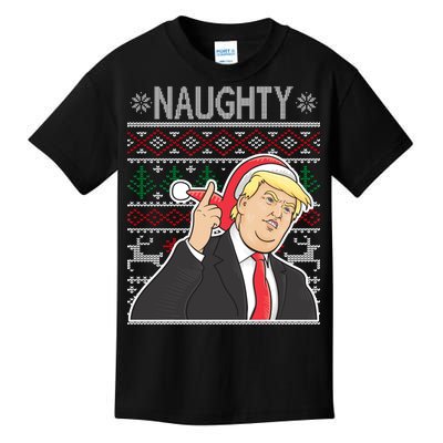 Donald Trump Naughty Ugly Christmas Kids T-Shirt