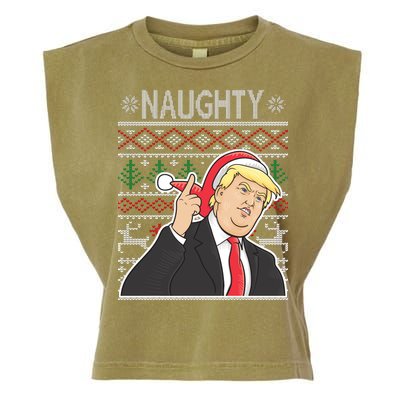 Donald Trump Naughty Ugly Christmas Garment-Dyed Women's Muscle Tee