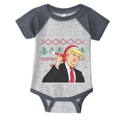 Donald Trump Naughty Ugly Christmas Infant Baby Jersey Bodysuit