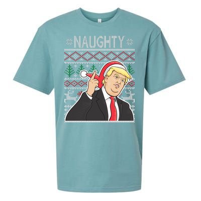 Donald Trump Naughty Ugly Christmas Sueded Cloud Jersey T-Shirt