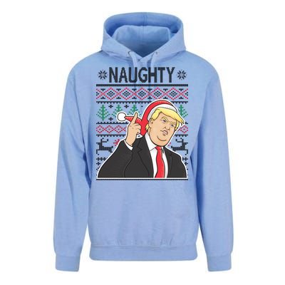 Donald Trump Naughty Ugly Christmas Unisex Surf Hoodie