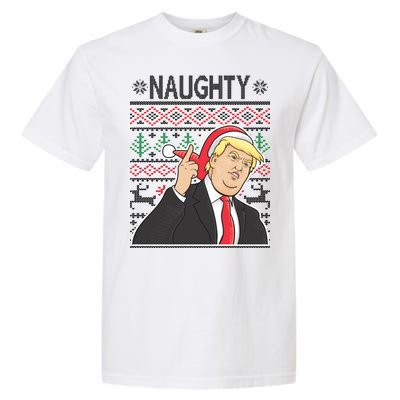 Donald Trump Naughty Ugly Christmas Garment-Dyed Heavyweight T-Shirt