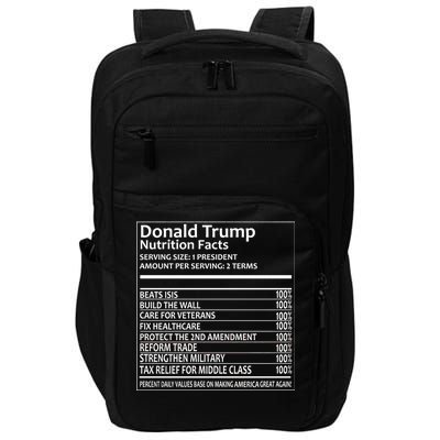 Donald Trump Nutrition Facts Impact Tech Backpack