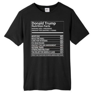 Donald Trump Nutrition Facts Tall Fusion ChromaSoft Performance T-Shirt