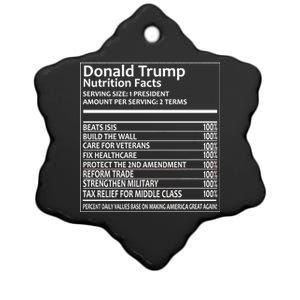 Donald Trump Nutrition Facts Ceramic Star Ornament