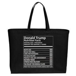 Donald Trump Nutrition Facts Cotton Canvas Jumbo Tote