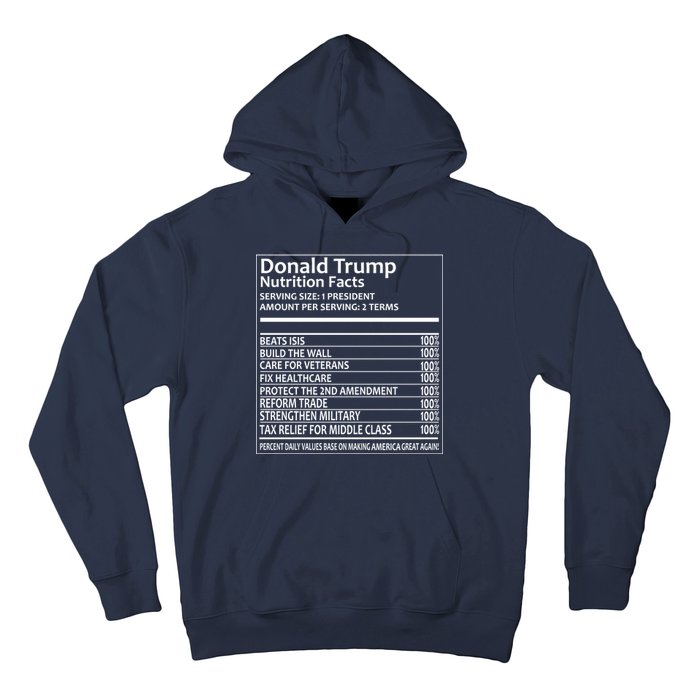 Donald Trump Nutrition Facts Hoodie