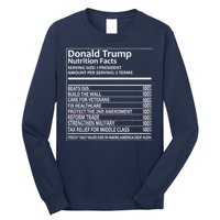 Donald Trump Nutrition Facts Long Sleeve Shirt