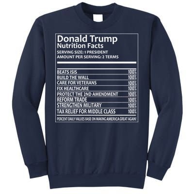 Donald Trump Nutrition Facts Sweatshirt