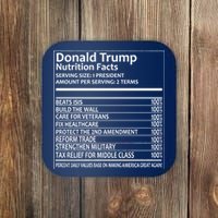 Donald Trump Nutrition Facts Coaster