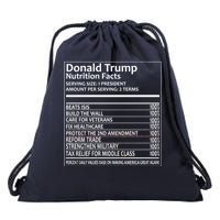 Donald Trump Nutrition Facts Drawstring Bag