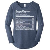 Donald Trump Nutrition Facts Women's Perfect Tri Tunic Long Sleeve Shirt