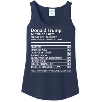 Donald Trump Nutrition Facts Ladies Essential Tank