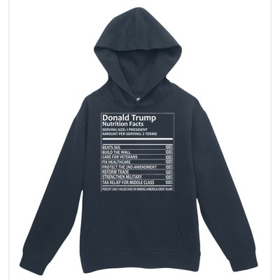 Donald Trump Nutrition Facts Urban Pullover Hoodie