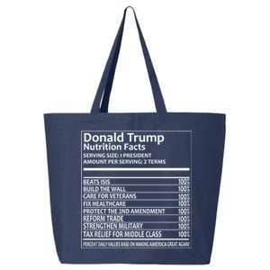 Donald Trump Nutrition Facts 25L Jumbo Tote