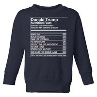 Donald Trump Nutrition Facts Toddler Sweatshirt