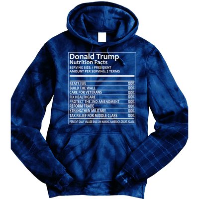 Donald Trump Nutrition Facts Tie Dye Hoodie