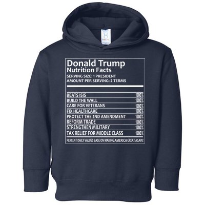 Donald Trump Nutrition Facts Toddler Hoodie