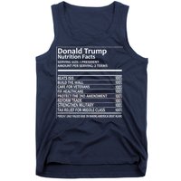 Donald Trump Nutrition Facts Tank Top