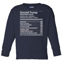 Donald Trump Nutrition Facts Toddler Long Sleeve Shirt