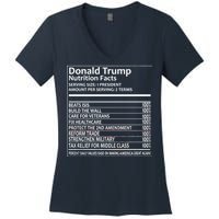 Donald Trump Nutrition Facts Women's V-Neck T-Shirt