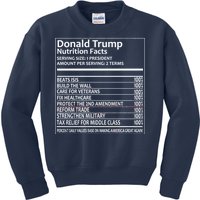 Donald Trump Nutrition Facts Kids Sweatshirt