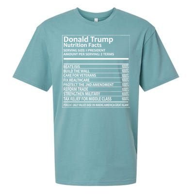 Donald Trump Nutrition Facts Sueded Cloud Jersey T-Shirt