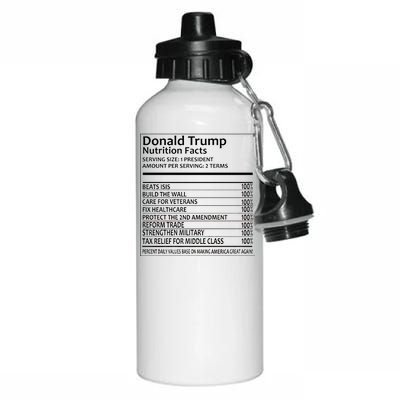 Donald Trump Nutrition Facts Aluminum Water Bottle