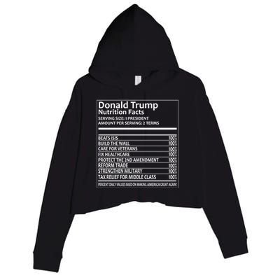 Donald Trump Nutrition Facts Political Humor Crop Fleece Hoodie