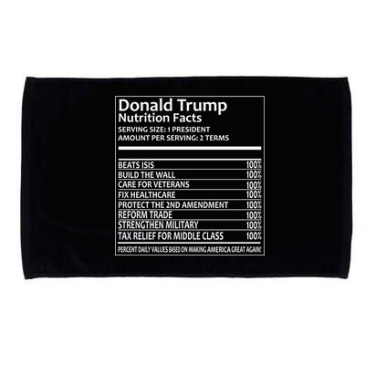 Donald Trump Nutrition Facts Political Humor Microfiber Hand Towel