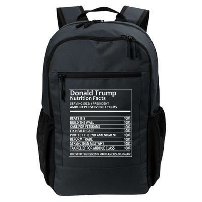 Donald Trump Nutrition Facts Political Humor Daily Commute Backpack