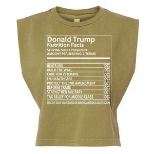 Donald Trump Nutrition Facts Political Humor Garment-Dyed Women's Muscle Tee