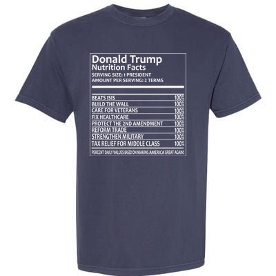 Donald Trump Nutrition Facts Political Humor Garment-Dyed Heavyweight T-Shirt