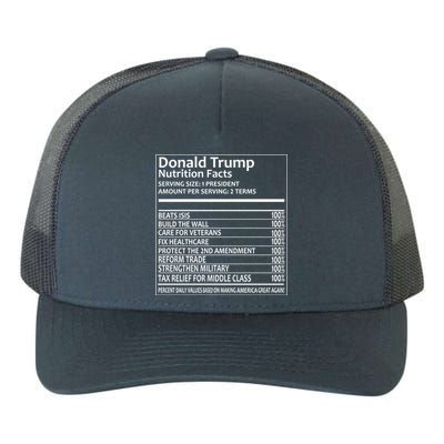 Donald Trump Nutrition Facts Political Humor Yupoong Adult 5-Panel Trucker Hat