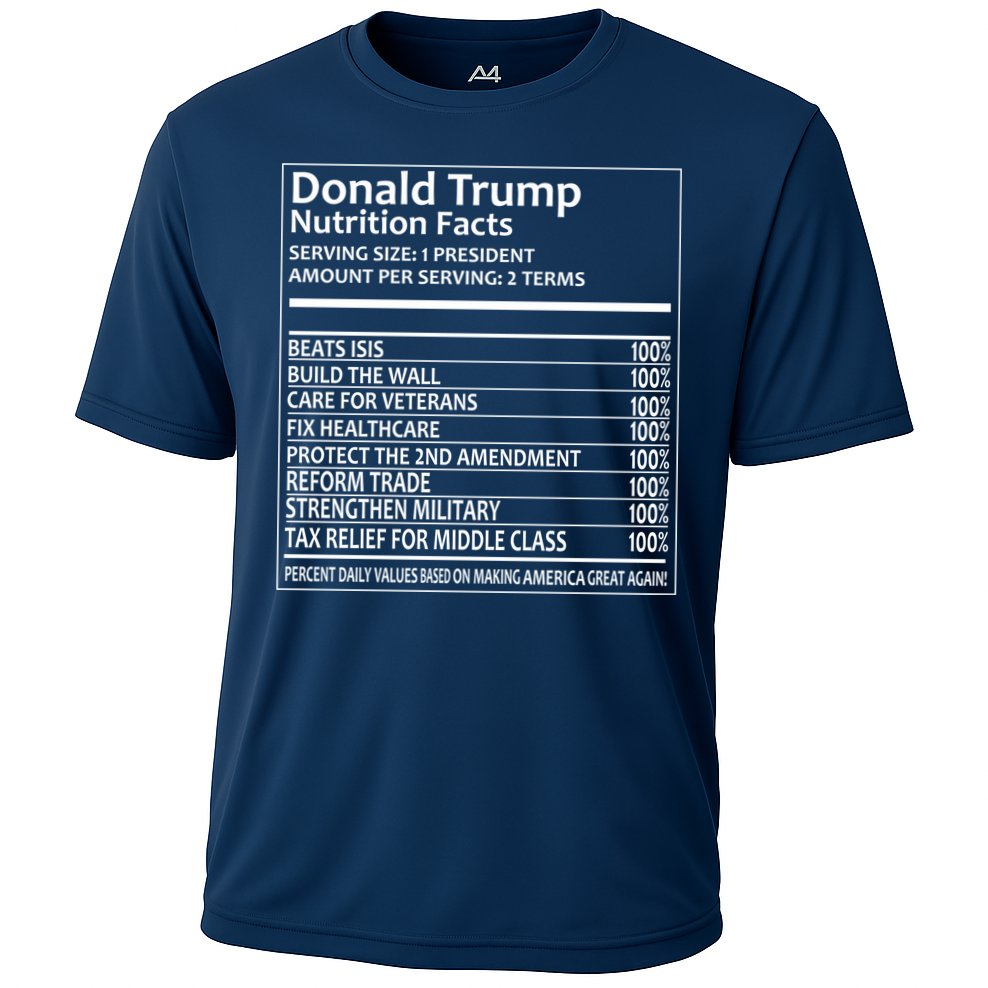 Donald Trump Nutrition Facts Political Humor Cooling Performance Crew T-Shirt