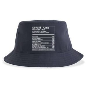 Donald Trump Nutrition Facts Political Humor Sustainable Bucket Hat