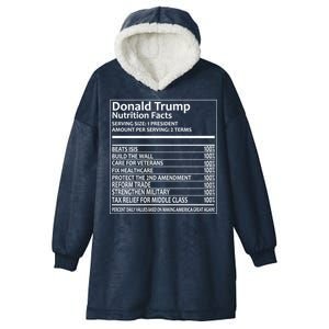 Donald Trump Nutrition Facts Political Humor Hooded Wearable Blanket