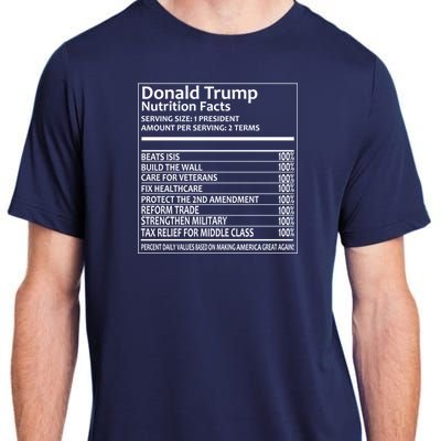 Donald Trump Nutrition Facts Political Humor Adult ChromaSoft Performance T-Shirt