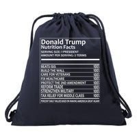 Donald Trump Nutrition Facts Political Humor Drawstring Bag