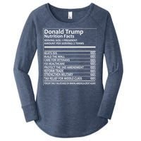 Donald Trump Nutrition Facts Political Humor Women's Perfect Tri Tunic Long Sleeve Shirt