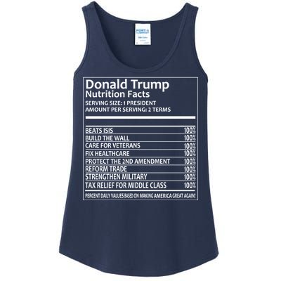 Donald Trump Nutrition Facts Political Humor Ladies Essential Tank