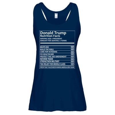 Donald Trump Nutrition Facts Political Humor Ladies Essential Flowy Tank