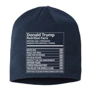 Donald Trump Nutrition Facts Political Humor Sustainable Beanie