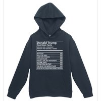 Donald Trump Nutrition Facts Political Humor Urban Pullover Hoodie