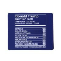 Donald Trump Nutrition Facts Political Humor Mousepad