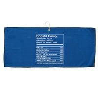 Donald Trump Nutrition Facts Political Humor Large Microfiber Waffle Golf Towel