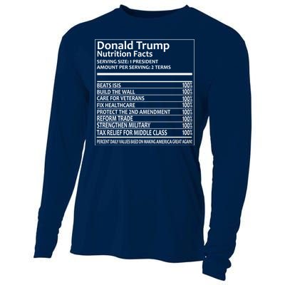 Donald Trump Nutrition Facts Political Humor Cooling Performance Long Sleeve Crew